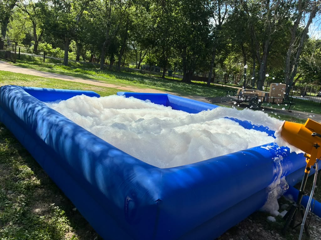 Foam machine party setup 3